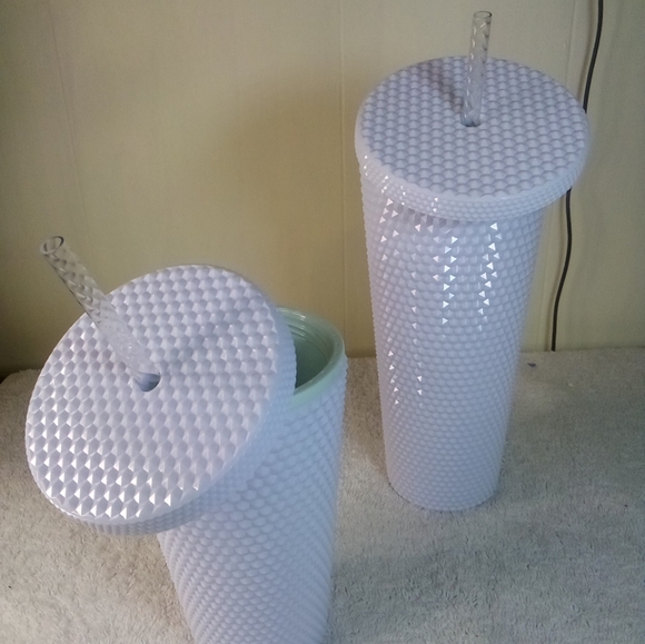 Starbucks Studded white bling Tumblrs - Picture 3 of 10